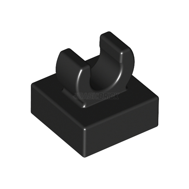 LEGO Tile, Modified 1 x 1 with Open O Clip, Black [15712]