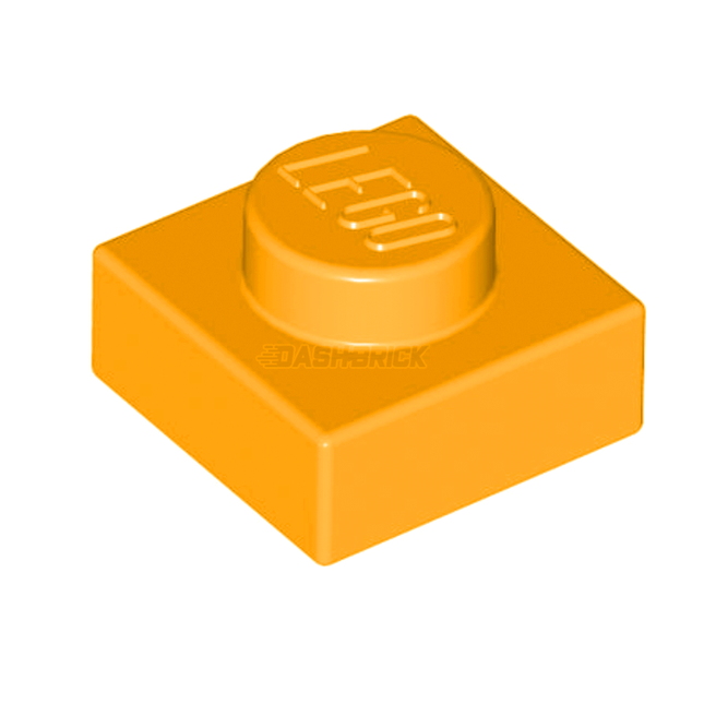 LEGO Plate, 1 x 1, Bright Light Orange [3024]