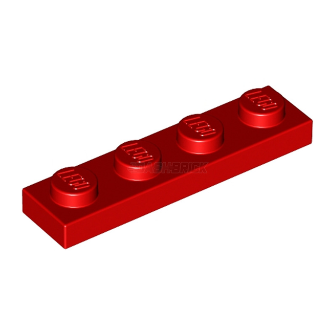 LEGO Plate, 1 x 4, Red [3710] 371021