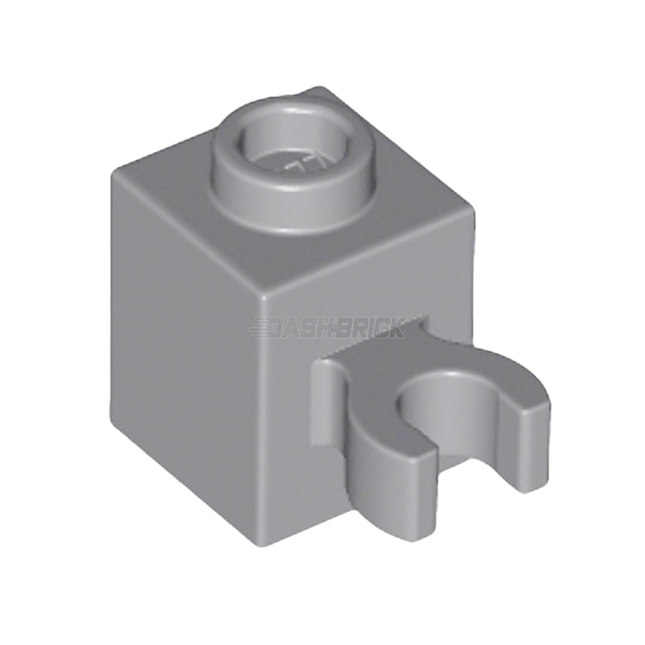 LEGO Brick, Modified 1 x 1 with Clip (Vertical Grip), Light Grey [60475b] 6345426