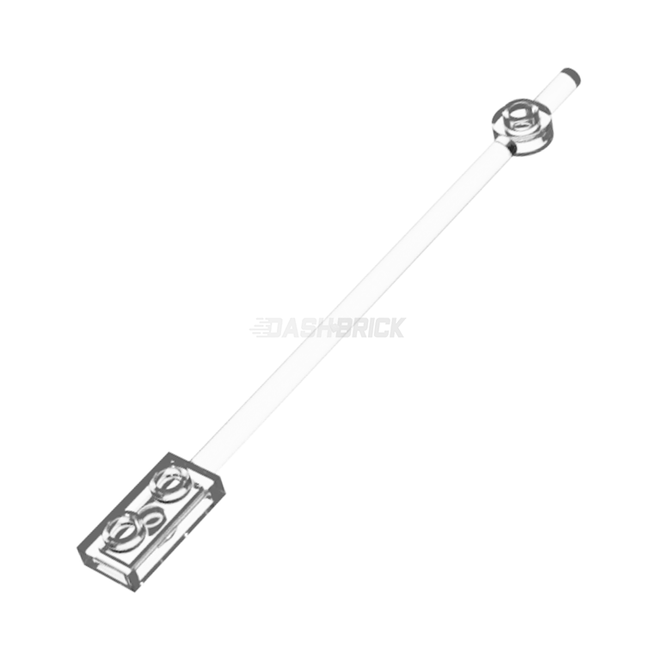LEGO Bar 12L with 1 x 2 Plate End Solid Studs and 1 x 1 Round Plate End, Trans-Clear [42445] 6276993