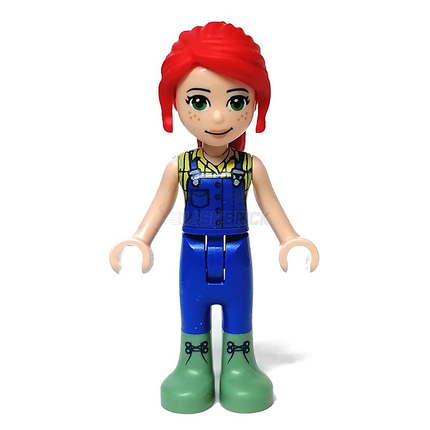 LEGO Minifigure - Friends Mia - Blue Overalls, Yellow Blouse, Sand Green Boots [FRIENDS]