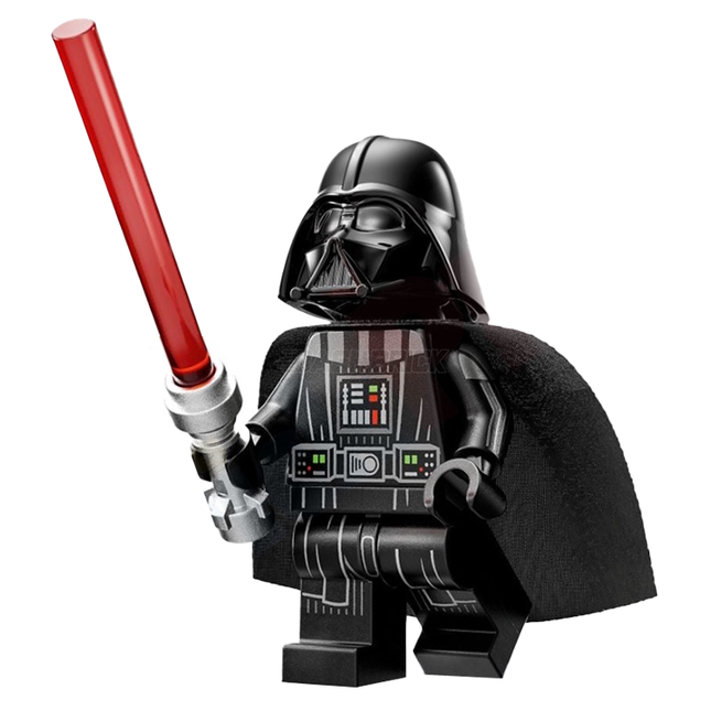 LEGO Minifigure - Darth Vader, Printed Arms, Fabric Cape, White Head,Frown [STAR WARS]