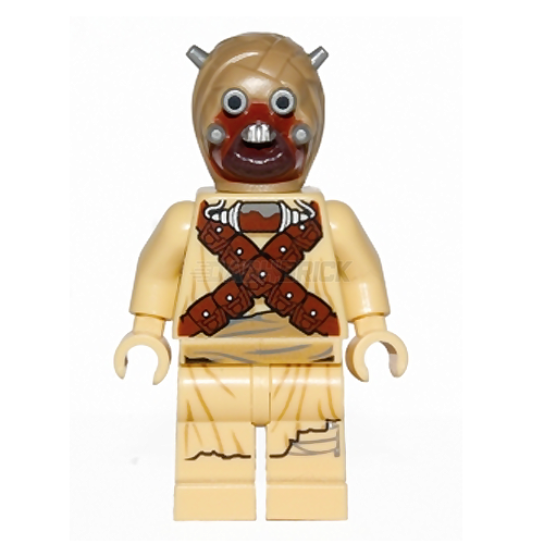 LEGO Minifigure - Tusken Raider - Head Spikes, Crossed Belts (2015) [STAR WARS]