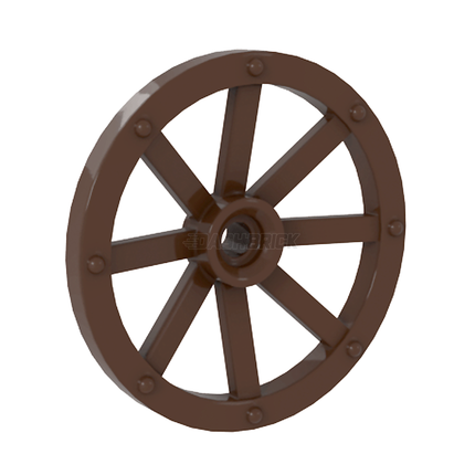 LEGO Wheel Wagon Large 33mm D., Hole Notched, Reddish Brown [4489b] 4211279