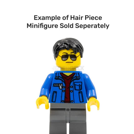LEGO Minifigure Part - Hair Short Tousled with Side Part, Black [62810] 4526110