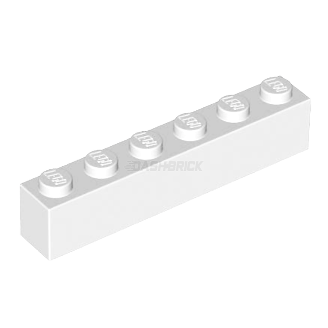 LEGO Brick, 1 x 6, White [3009]