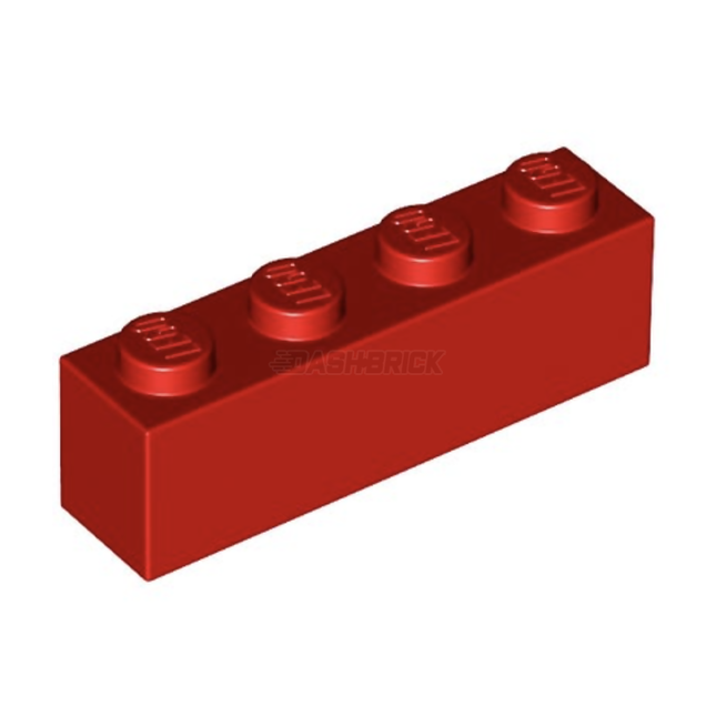 LEGO Brick, 1 x 4, Red [3010] 301021