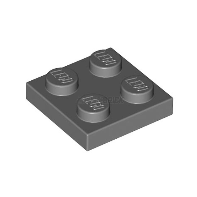 LEGO Plate, 2 x 2, Dark Grey [3022] 4211094