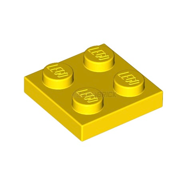 LEGO Plate, 2 x 2, Yellow [3022]