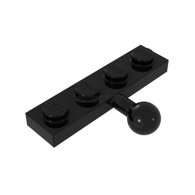 LEGO Plate, Modified 1 x 4 with Tow Ball, Black [3184] 4516020