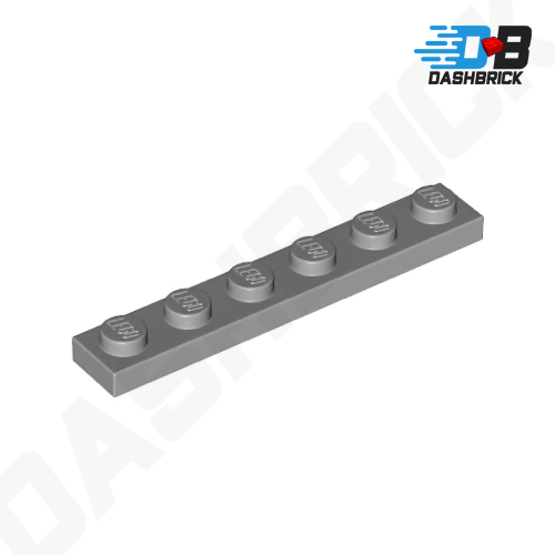 LEGO Plate, 1 x 6, Dark Grey [3666]