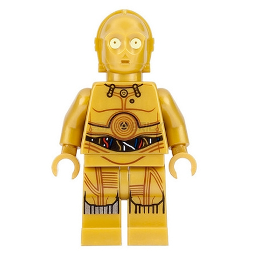 LEGO Minifigure - C-3PO, Colorful Wires, Printed Legs [STAR WARS]