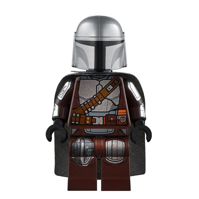 LEGO Minifigure - The Mandalorian (Din Djarin /'Mando'), Silver Beskar Armor, Cape [STAR WARS]