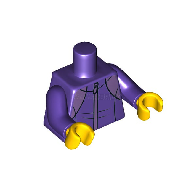 LEGO Minifigure Torso - Tracksuit with Zipper, White Mountain Logo [973pb3546c01]