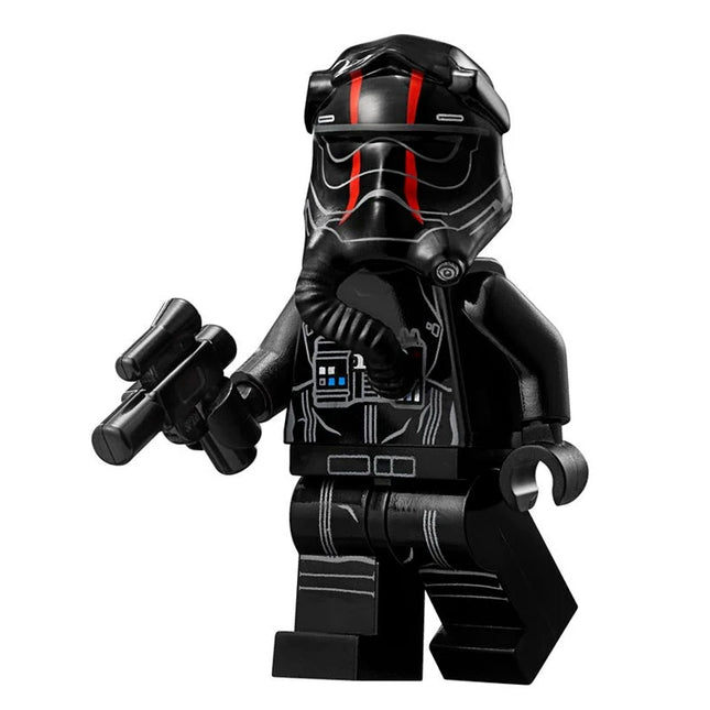 LEGO Minifigure - First Order TIE Pilot, Two Red Stripes on Helmet (2017) [STAR WARS]