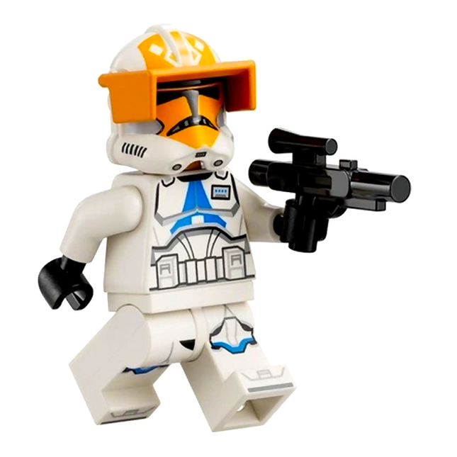 LEGO Minifigure - Clone Captain Vaughn, 501st Legion, 332nd Company (Phase 2) - Helmet with Holes and Togruta Markings, Orange Visor [STAR WARS]