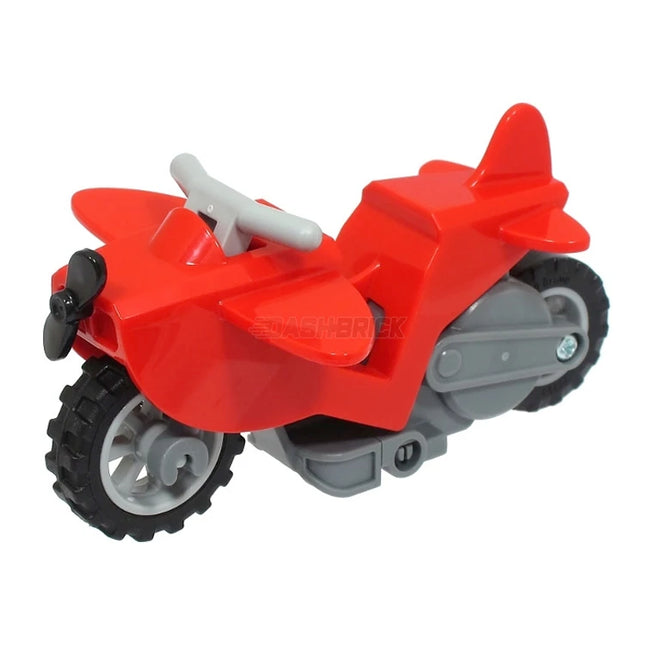 LEGO Minifigure Accessory - Motorcycle, Flywheel, Airplane Bike, Red [1567c02]