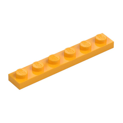 LEGO Plate, 1 x 6, Bright Light Orange [3666] 6020074