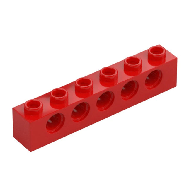 LEGO Technic, Brick 1 x 6 with Holes, Red [3894] 389421