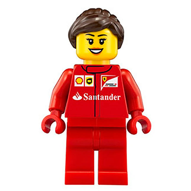 LEGO Minifigure - Scuderia Ferrari Team Crew Member - Female (2015) [SPEED CHAMPIONS]