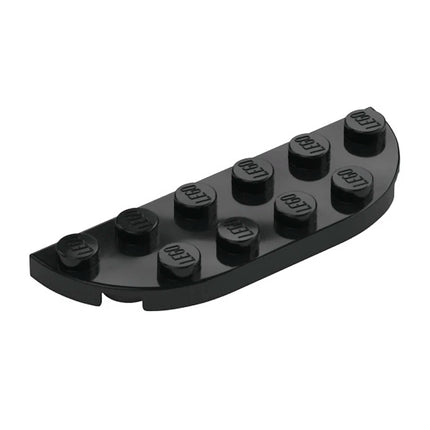 LEGO Plate, Round Corner 2 x 6 Double, Black [18980] 6105963