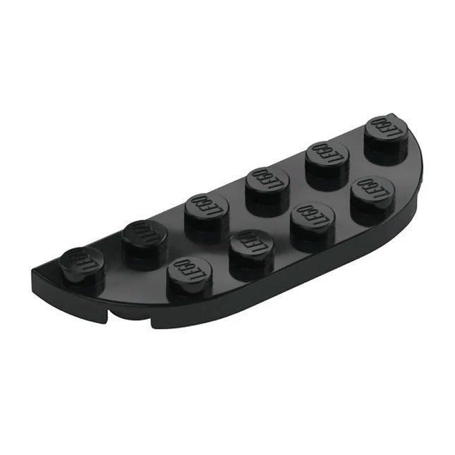 LEGO Plate, Round Corner 2 x 6 Double, Black [18980] 6105963