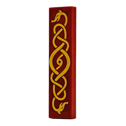 LEGO Minifigure Accessory - Tile, Gold Intertwined Sea Serpent / Snake Pattern (1 x 4 Tile) [2431pb0848] 6446940