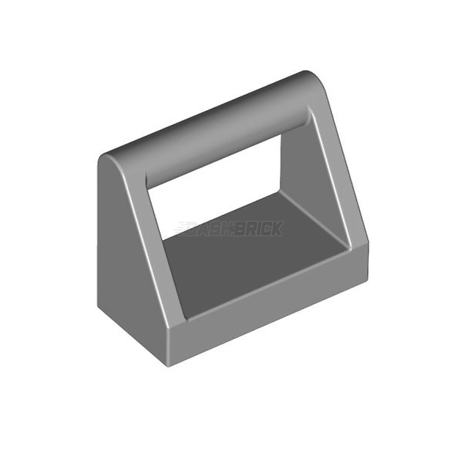 LEGO Tile, Modified 1 x 2 with Bar Handle, Light Grey [2432] 4211357