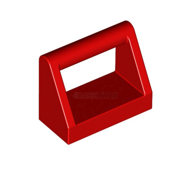LEGO Tile, Modified 1 x 2 with Bar Handle, Red [2432]