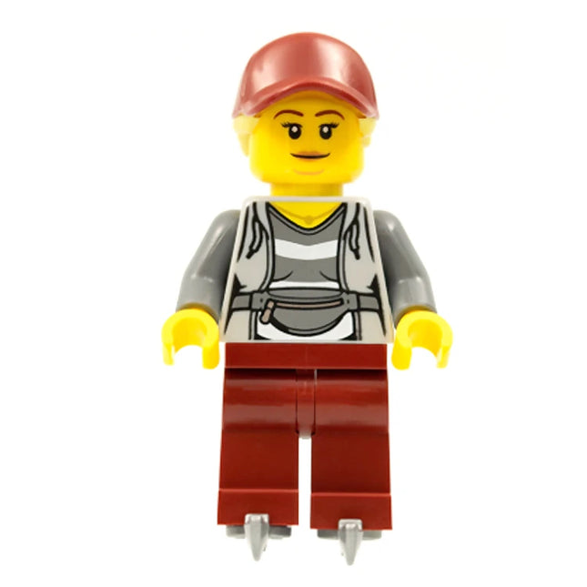 LEGO Minifigure - Female, "Crook Big Betty" Ponytail, Cap, Ice Skates (2021) [CITY]