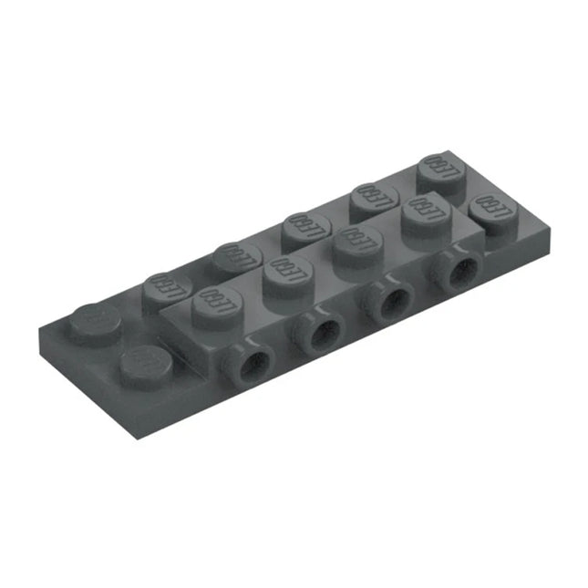 LEGO Plate, Modified 2 x 6 x 2/3 with 4 Studs on Side, Dark Grey [87609] 6138633