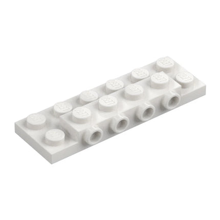 LEGO Plate, Modified 2 x 6 x 2/3 with 4 Studs on Side, White [87609] 4560929