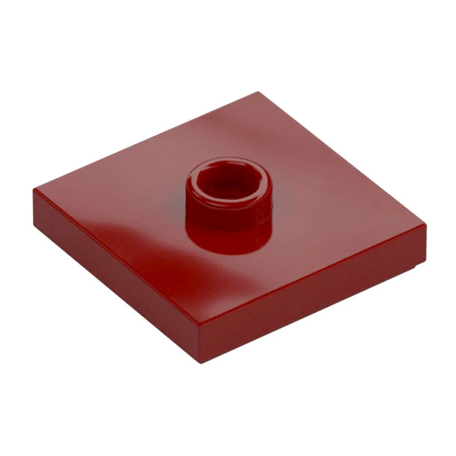 LEGO Plate, Modified 2 x 2, 1 Stud in Center, Dark Red [87580] 4613761