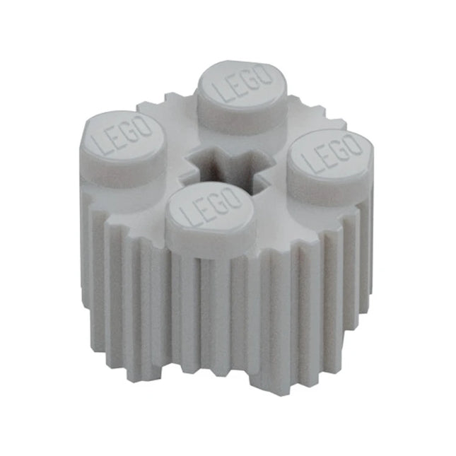 LEGO Brick, Round 2 x 2 with Axle Hole and Grille / Fluted Profile, Light Grey [92947] 4650645