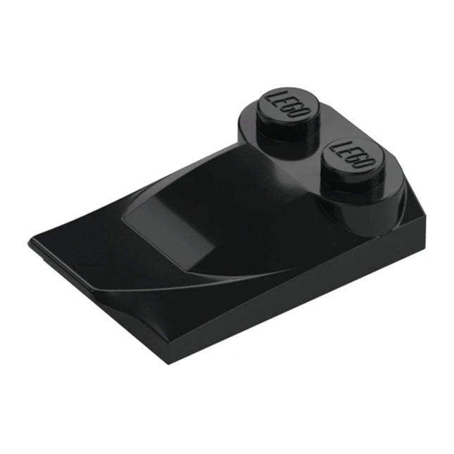 LEGO Slope, Curved 3 x 2 x 2/3 with 2 Studs, Wing End, Black [47456] 4285883