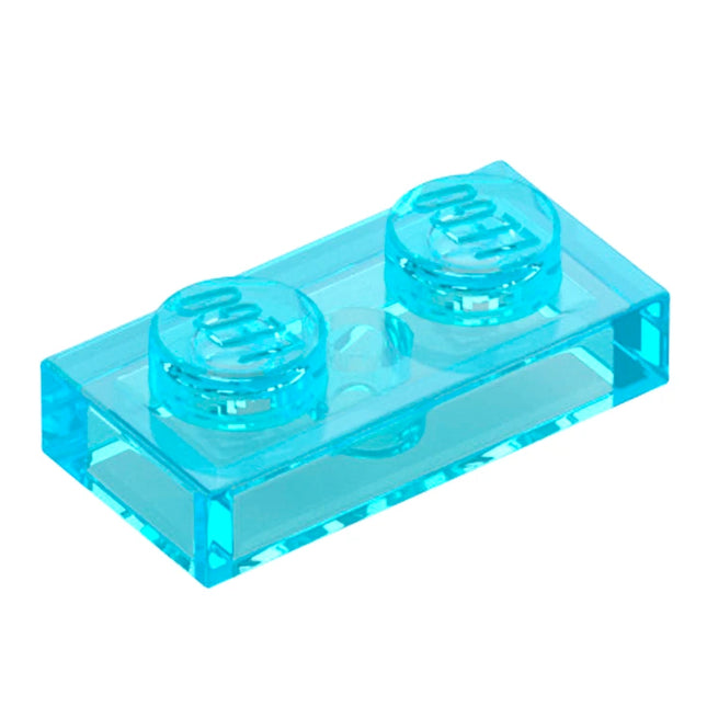 LEGO Plate, 1 x 2, Trans-Light Blue [3023] 6514007