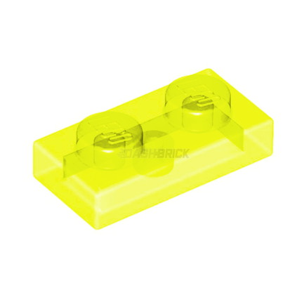 LEGO Plate, 1 x 2, Trans-Fluorescent Green [3023] 6240222