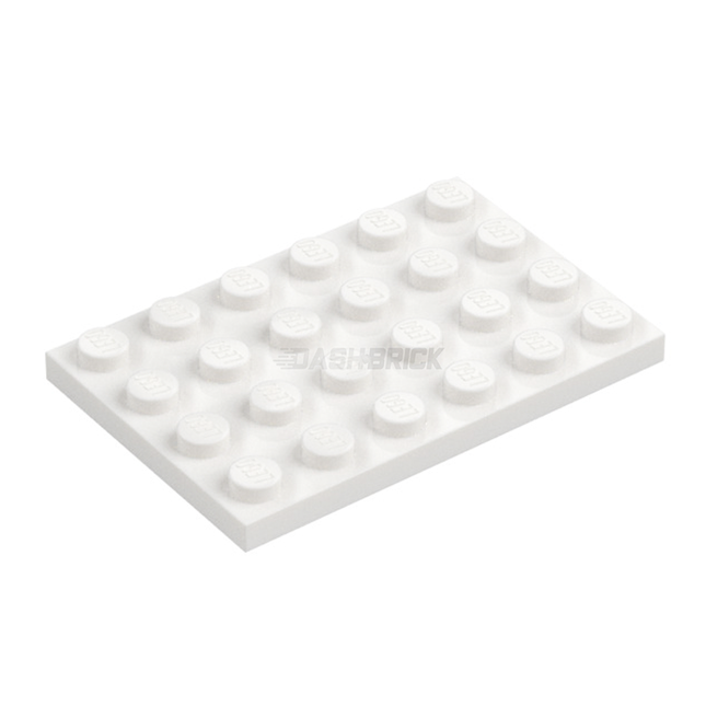 LEGO Plate 4 x 6, White [3032] 303201