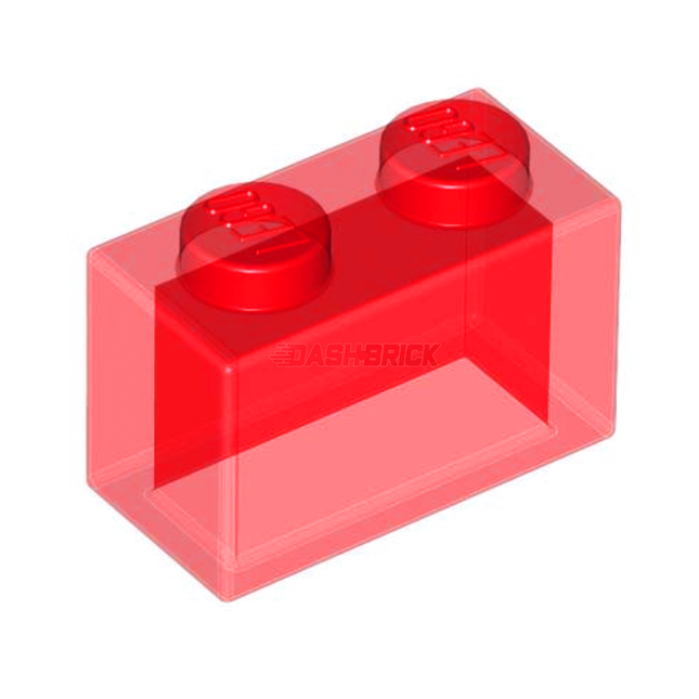 LEGO Brick 1 x 2 without Bottom Tube, Red [3065] 6514263