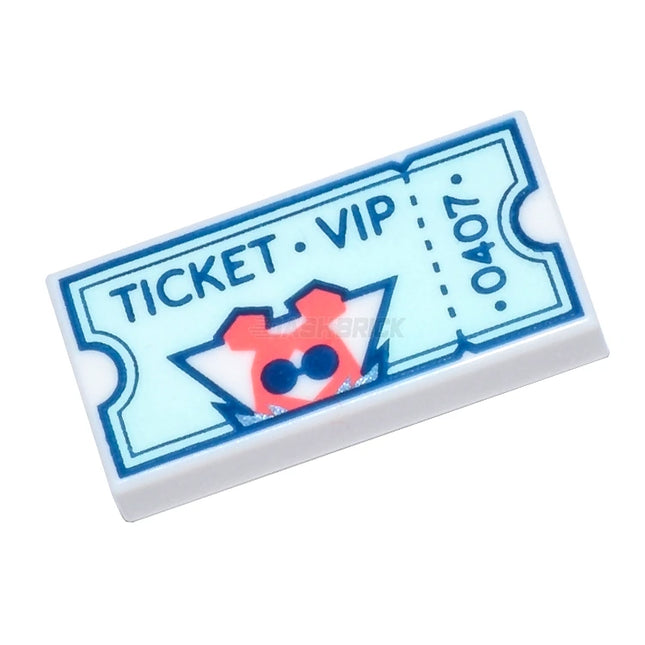 LEGO Minifigure Accessory - Tile, Ticket with Tear Stub, 'TICKET VIP' [3069pb1214] 6466347