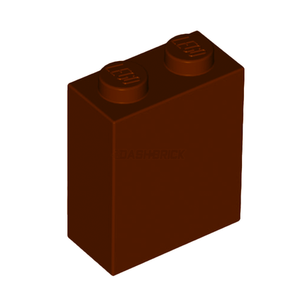 LEGO Brick 1 x 2 x 2, Inside Stud Holder, Reddish Brown [3245c]