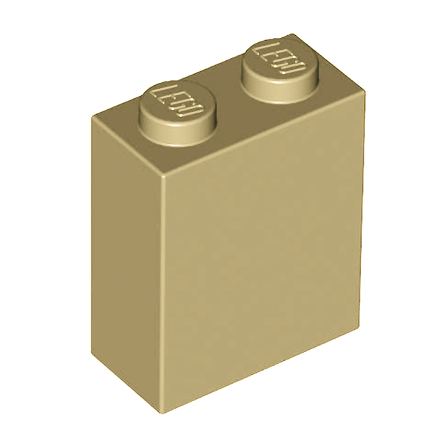 LEGO Brick 1 x 2 x 2, Inside Stud Holder, Tan [3245c]