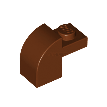 LEGO Slope, Curved 2 x 1 x 1 1/3 with Recessed Stud, Reddish Brown [6091] 6335567