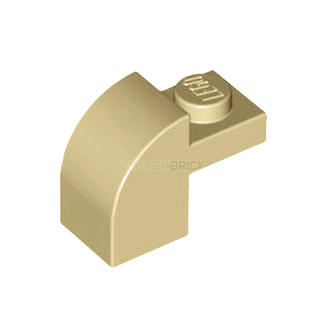 LEGO Slope, Curved 2 x 1 x 1 1/3 with Recessed Stud, Tan [6091] 6411329