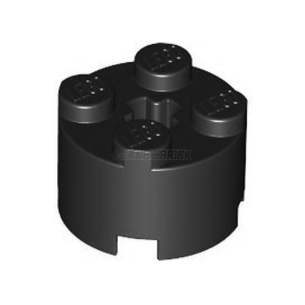 LEGO Brick, Round 2 x 2 with Axle Hole, Black [3941] 614326