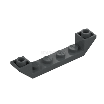 LEGO Slope, Inverted 45 6 x 1 Double with 1 x 4 Cutout, Dark Grey [52501] 4294180