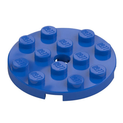 LEGO Plate, Round 4 x 4 with Hole, Blue [60474] 4581501