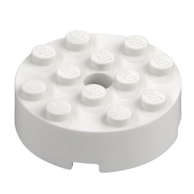 LEGO Brick, Round 4 x 4 with Hole, White [87081] 4558956