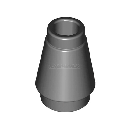 LEGO Cone 1 x 1 with Top Groove, Dark Grey [4589b] 4529240